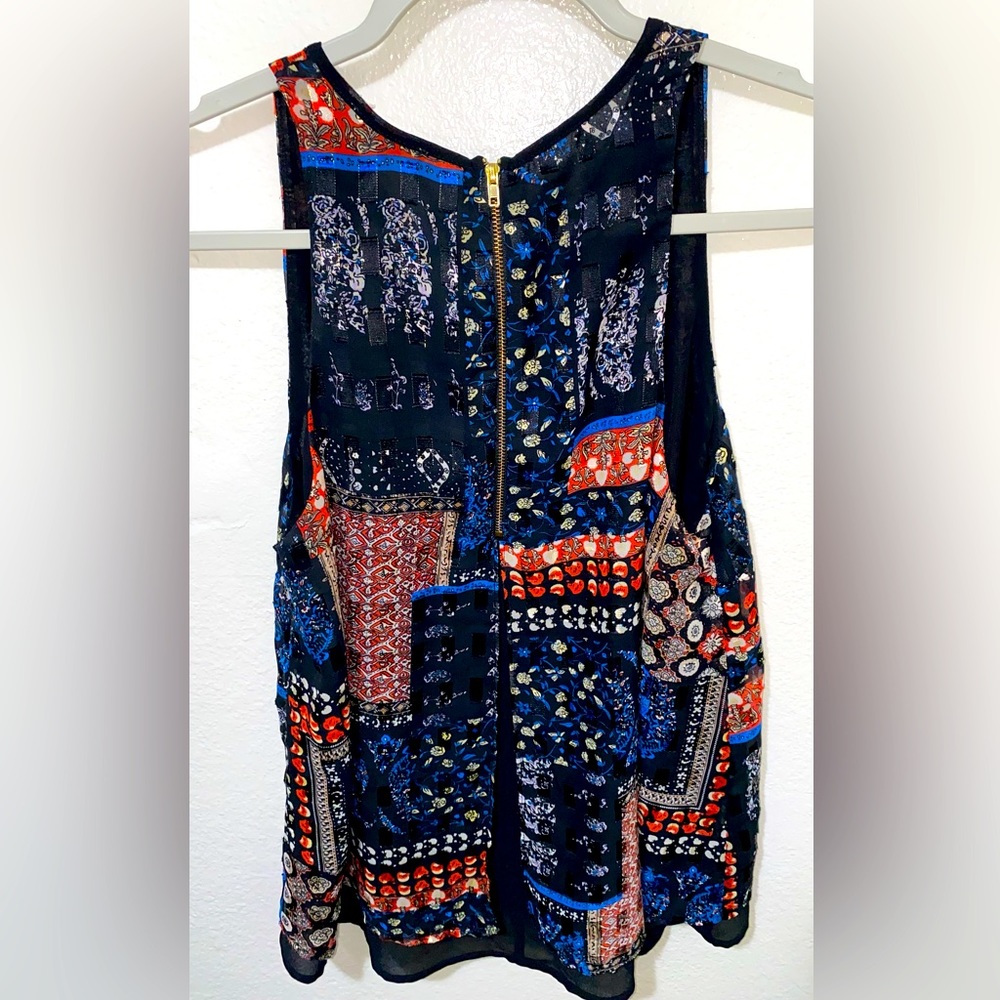 Miss Love Blouse Medium Tank Style Two Layers Preowned